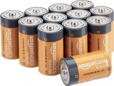 Amazon Basics D Cell All-Purpose Alkaline Batteries 12 Pack  EXP 10/2027