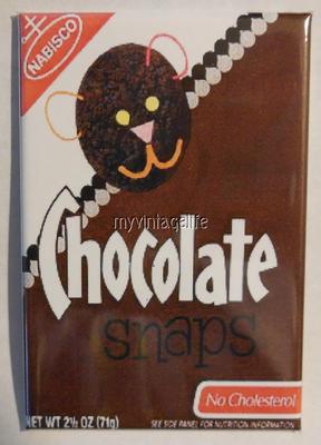 NABISCO CHOCOLATE SNAPS COOKIES NOT FOOD 2'' x 3'' Fridge MAGNET VINTAGE art 
