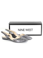 Nine West Womens Pewter Glitter Flats Size 5 Nine West Womens Pewter Glitter Flats Size 5