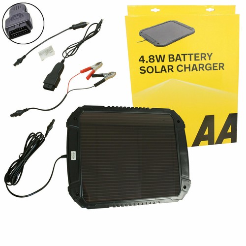 AA 4.8W 12V Car Van Caravan Solar Panel Trickle Battery Charger Power