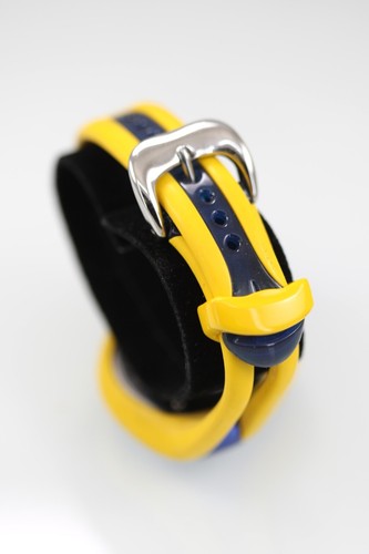 Montre Nike Homme WR0078 VG71-5080 D394392 100m Plastique Ne Fonctionne Pas Jaune Bleu - Photo 3 sur 6