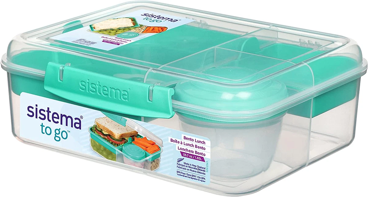 Sistema Bento Box to GO, Lunch Box with Yoghurt/Fruit Pot, 1.65 L, Bpa-Free