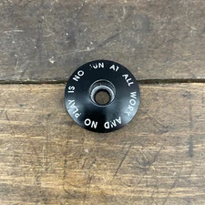 Fisher  Headset Cap Black All Work And No Play Is No Good  1 1/8 Threadless MTB