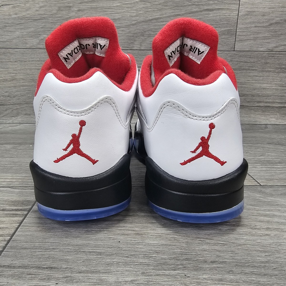 Nike Jordan 5 Low Golf Shoes White Fire Red Black CU4523-100