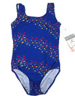 Danskin Leotard Bodysuit Tank Blue Royal Star Sleek Fit Gymnastics New Girl 5 6 — photo 1