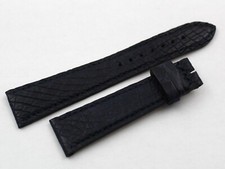 Cinturino Vero Coccodrillo Blu Scuro 20/16mm Pelle Lusso Fibbia Ardiglione New