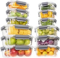 24Tlg. Genicook Glas Frischhaltedosen Vorratsdosen Set Luftdicht
