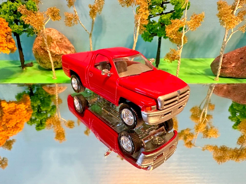 Dodge RAM 1996, Candy Apple Red, 1/64, Old School, Rare Die-Cast, Hard To Find - Image 3 of 4