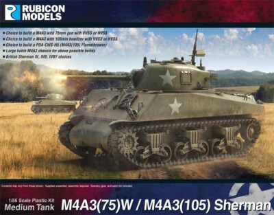 Rubicon Models: 280111 - USA M4A3(75)W / M4A3(105) Sherman Medium Tank