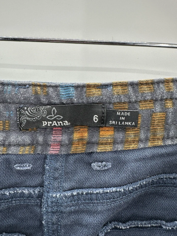 Falda PrAna Mujer Talla 6 Nikit Pizarra Azul Nocturno Algodón Elástico Mini Foto 4 de 4