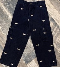 New Hartstrings Boys Corduroy Cargo Pants Adjustable Waist Embroidered Dog 4