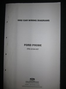 1992 Ford Probe Electrical Wiring Diagram Manual Schematic Sheets OEM