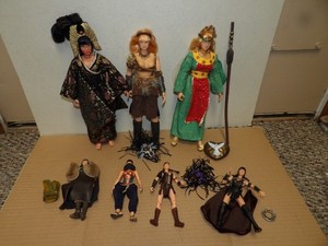 LOT OF 7 XENA WARRIOR PRINCESS DOLLS 12" & 6" Warlord, Gabrielle, Xena, Harem