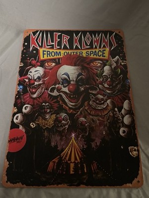 Killer Klowns From Outer Space Tin Metal Sign