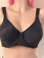 Leading Lady 5224 Seamless Underwire Bra - Black - 48G