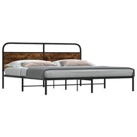 Metallbett 180X200 Cm RäUchereiche Ohne Matratze Bettgestell