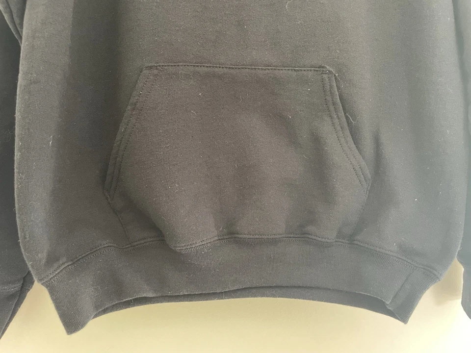 Sudadera con Capucha Hanes Ecosmart Niños Niños Niñas Clásica Negra Sólida Mezcla de Algodón M Foto 3 de 4