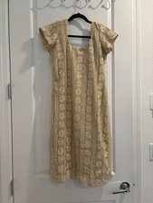 Gold/Beige Embroidered Salwar Kameez Set Size M/L