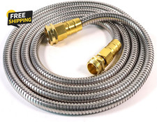 Metal Garden Hose 20 Ft   304 Stainless Steel Water Hose with Brass Fitting