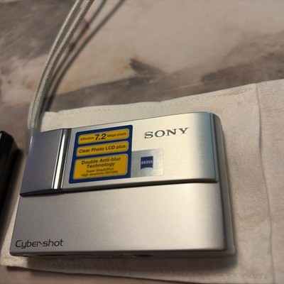 Sony Cyber-shot DSC-T10 7.2MP Digital Camera - Silver for sale