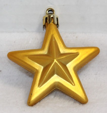 Gold Plastic Star Christmas Ornament