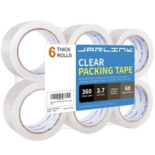 Clear Packing Tape 6 Rolls , Heavy Duty Packaging Tape for Packaging Moving ...