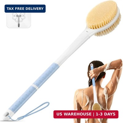 Back Scrubber Body Shower Brush: Anti Slip Long Handle Bath Brush with Stiff and