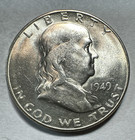 1949-S Franklin Half Dollar 606 — photo 3