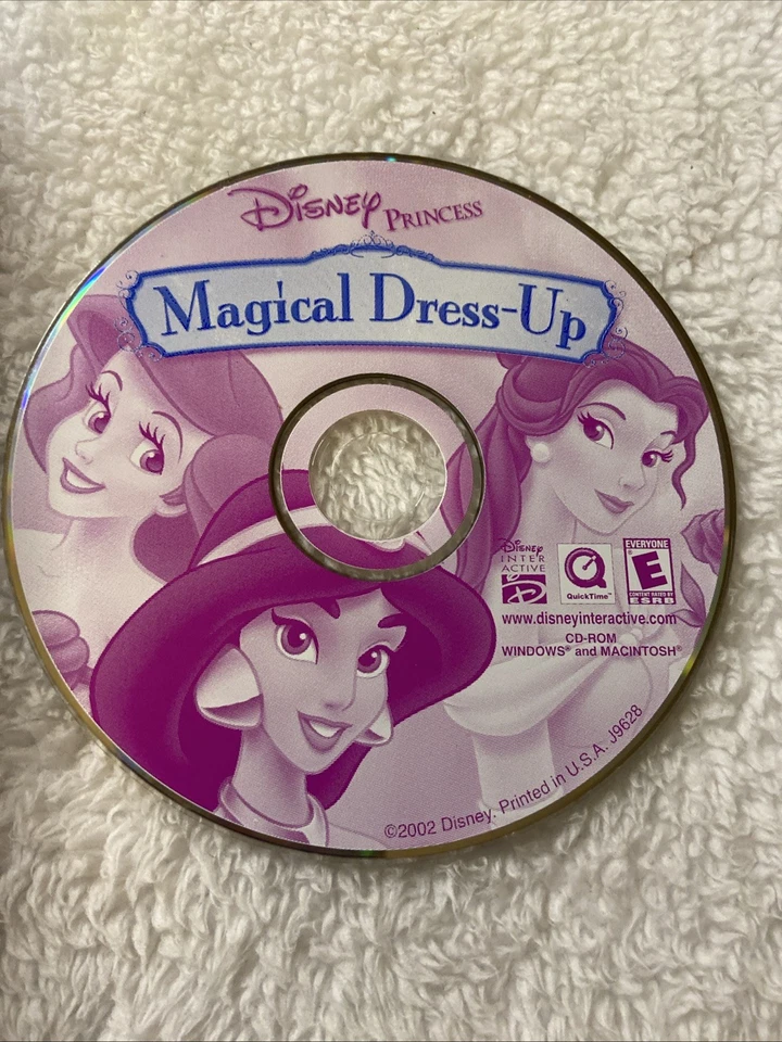 Disney Princess Magical Dress Up PC CD-ROM Disc Only Video Game Belle Ariel Jasm - Image 2 of 4