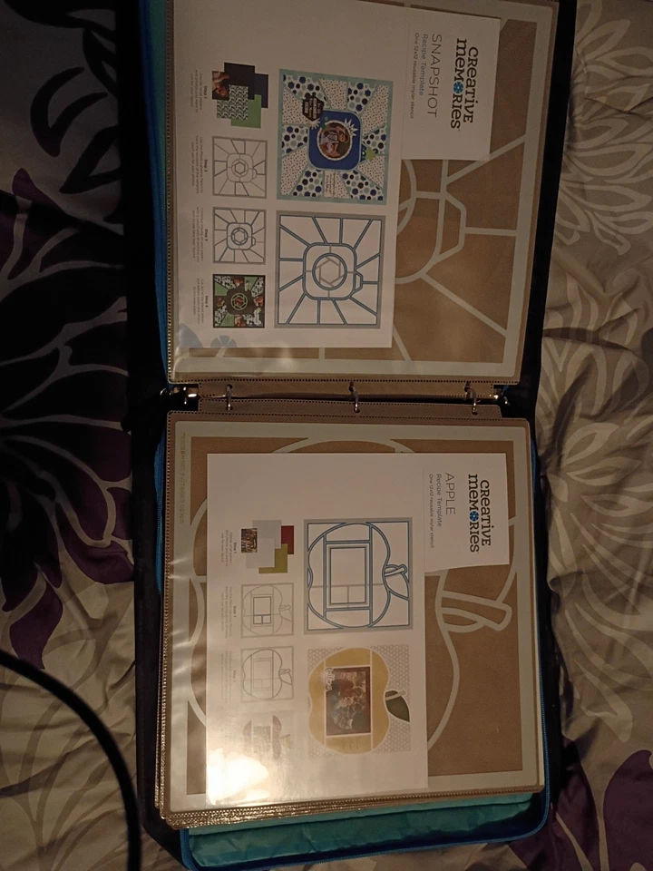 Carpeta Creative Memories para ordenar y guardar con lote de 16 plantillas más otros extras Foto 3 de 4