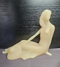 Vintage Pink Female Lucite Sculpture Mirage Bohemia Ltd Ronkonkoma NY MCM Signed