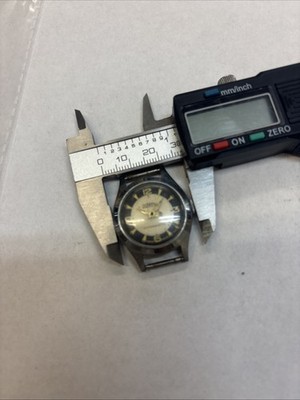 V45 Vintage Dunhall 27mm Watch Head Swiss Made Parts Repair Restoration As Is**