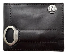 Nebraska Cornhuskers Genuine Leather Bifold Wallet with Concho by Enmon-New
