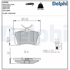 Satz Bremsbeläge Bremsklötze hinten für Audi A1 8X1 8XA A2 8Z0 A3 8L1 | 23892