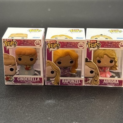 Funko Bitty Pop Cinderella, Aurora, And Rapunzel  Set Of 3