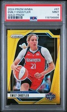 2024 PANINI PRIZM WNBA GOLD PRIZM #67 EMILY ENGSTLER 7/10 PSA 9
