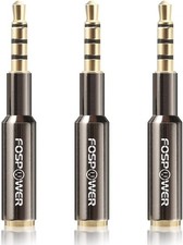3.5mm Male to Female Auxiliary Stereo Audio Headphone Jack AUX Adapter, 4-Con...