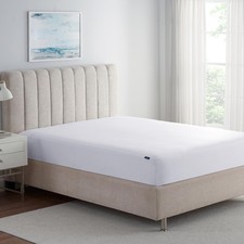 Serta Mattress Protector Power Guard Queen 60"x80" White Waterproof Zippered