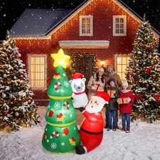 6 FT Giant Santa Claus Inflatable LED Outdoor Yard Christmas Decoration Blow Up