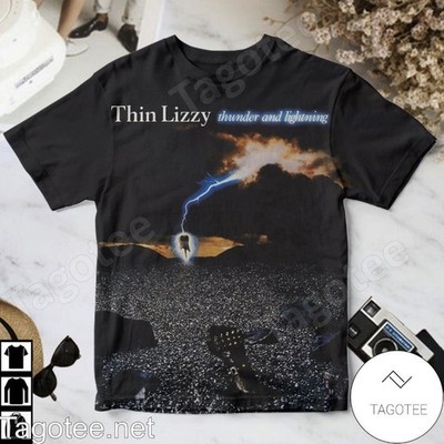 Hot Thin Lizzy Thunder And Lightning Album S to 6XL 3D Shirt ZL870