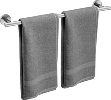 Brushed Nickel Towel Bar, 24 Inch Bathroom Towel Rack Modern Bathroom Decor