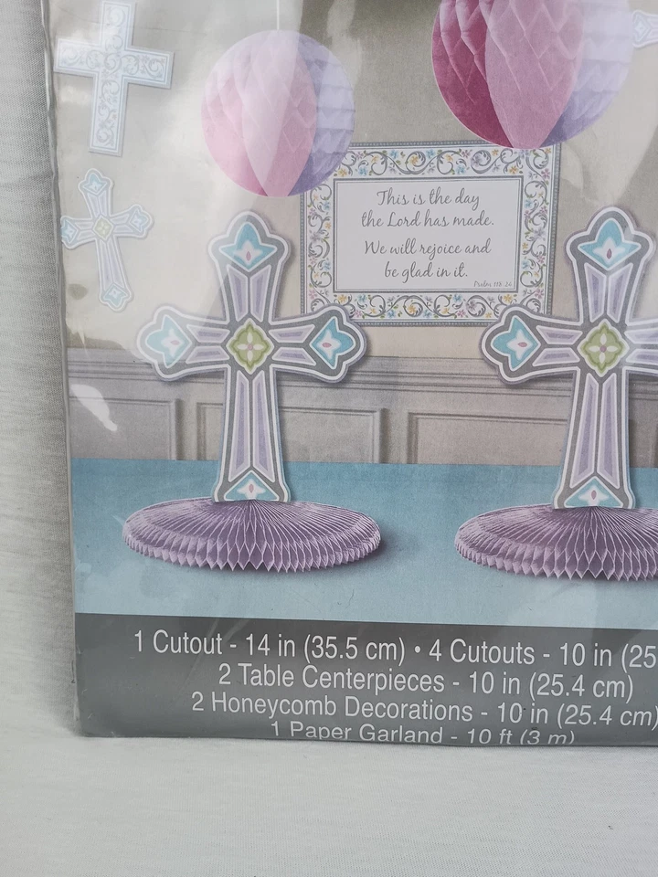 Religious Room Decorating Kit 10 PCs Amscan Table Decor New - Image 2 of 4