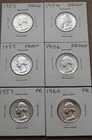 Lot of 8 Proof Washington Quarters 1953, 1954(2), 1955, 1956 , 1959(2) 1960