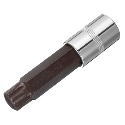 1/2-Inch Drive 18mm Triple Square Spline Bit Extra Long Socket, S2 Steel