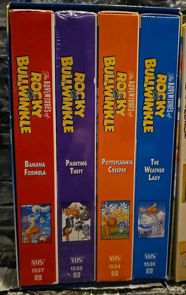 The Adventures of Rocky and Bullwinkle VHS Tape Lot Vtg Cartoons HTF Rare OOP - Image 2 of 4