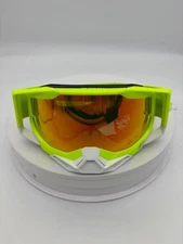 100% Racecraft 2 Mountain Bike & Motocross Goggles (Yellow - Mirror Red Lens)