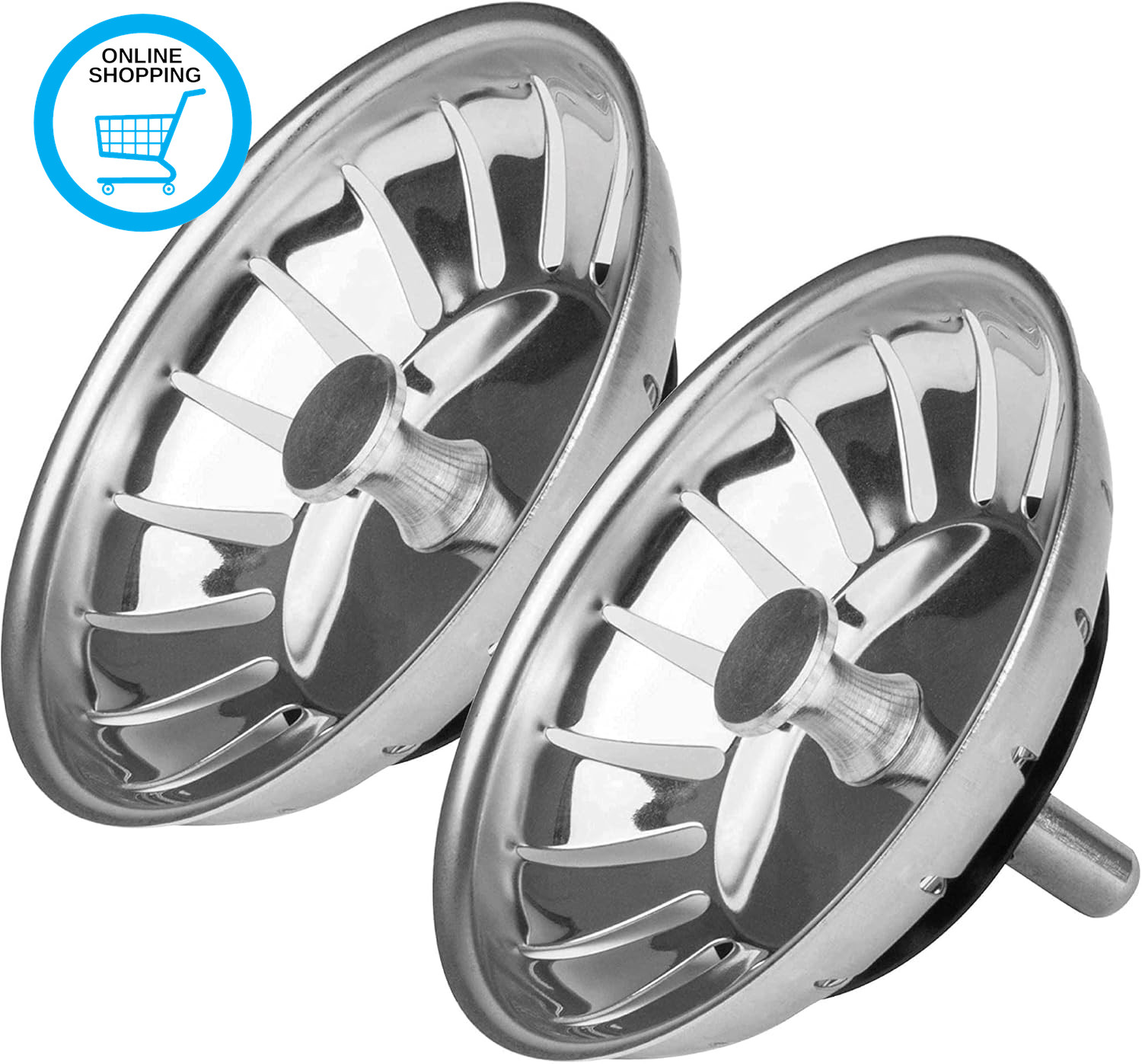 Stainless Steel Sink Strainer Plug for Food Waste, 83Mm Diameter Drain Basket Fi