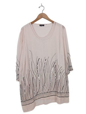MIA MODA Schlupf-Bluse Damen Bluse Gr. DE 48 rosé Casual-Look