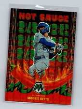 2022 Panini Mosaic #HS-1 Mookie Betts Hot Sauce Green Mosaic