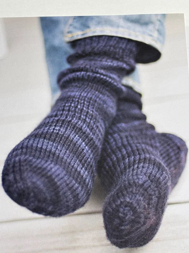 Thick and Warm Socks Knitting Pattern Men's Sizes 9-14+ Book Pages - Image 3 of 4
